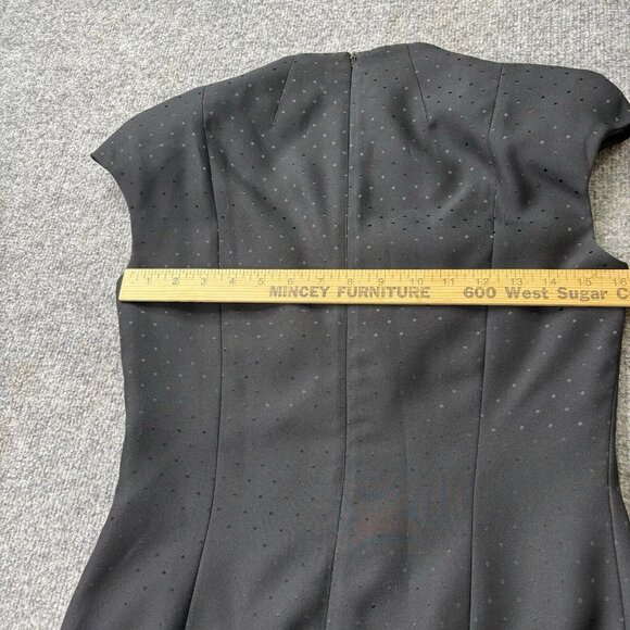 Vintage Liz Claiborne Dress 4 Black Maxi Square Neck Whimsigoth Y2K Glam Regency - Picture 15 of 16